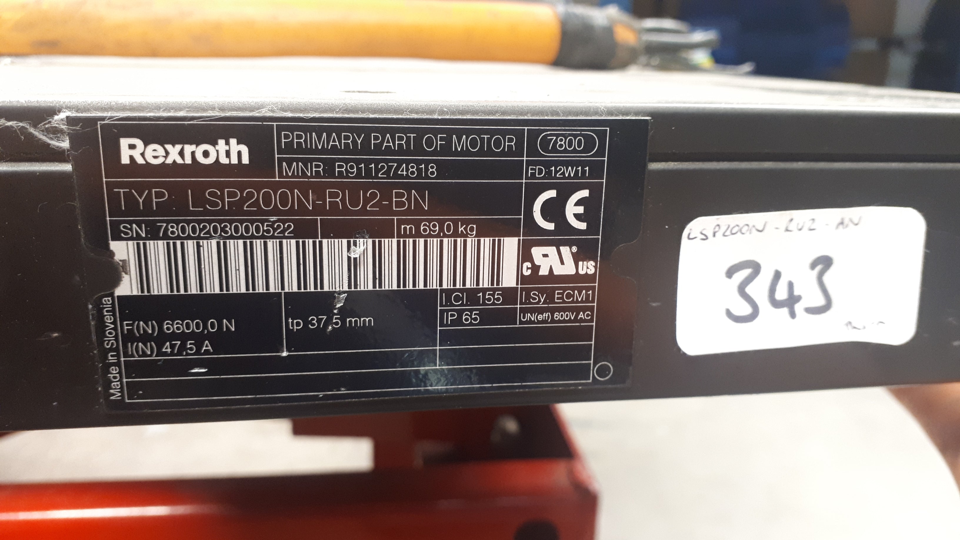 Rexroth LSP200N-RU2-BN Motor Part