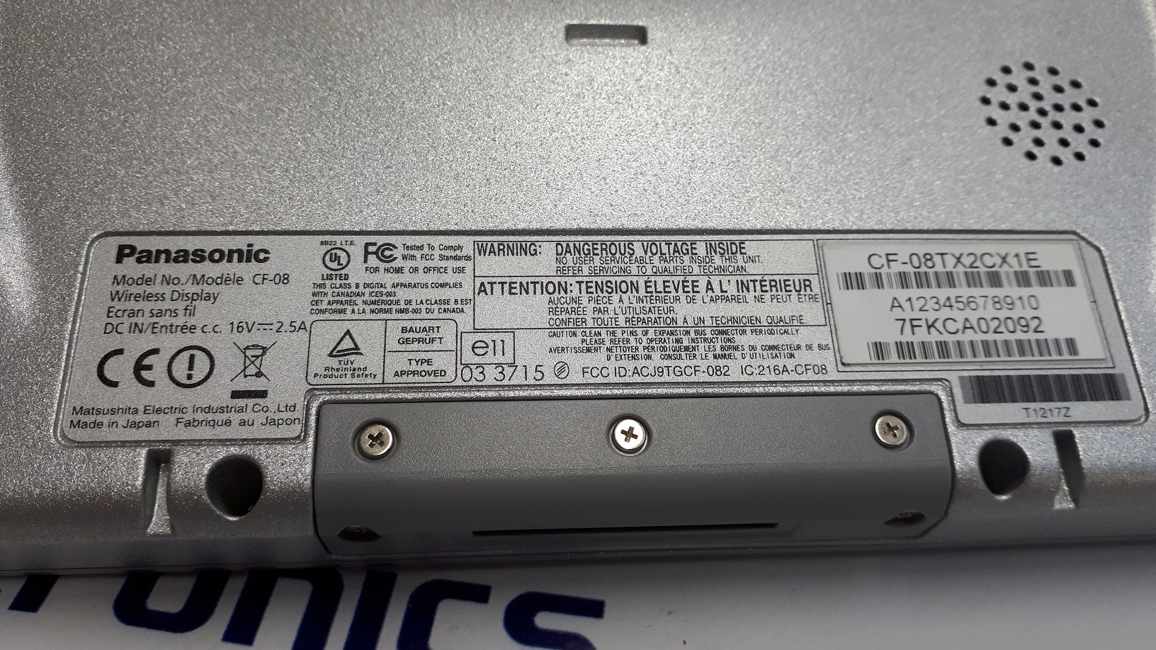 Panasonic CF-08TX2CX1E Toughbook Wireless Display