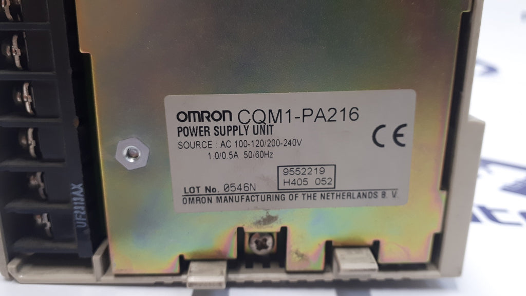 Omron CQM1-PA216 Power Supply Unit 100/240V AC