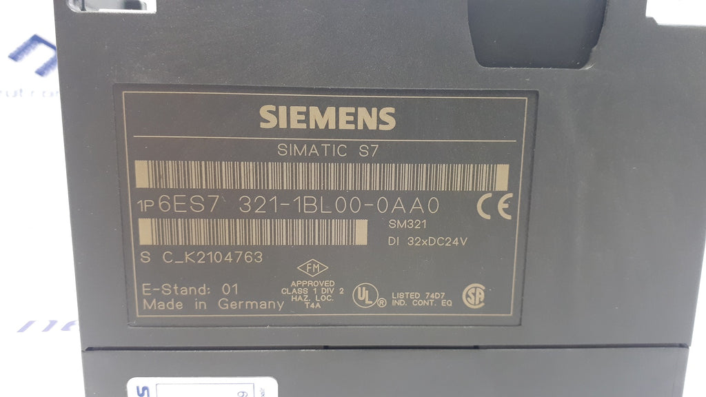 Siemens 6ES7 321-1BL00-0AA0 Digital Input Module (with Connector)