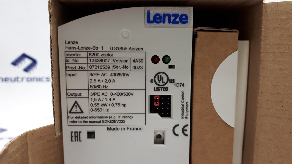 Lenze E82EV551K4C 8200 Vector Drive 0.55kW
