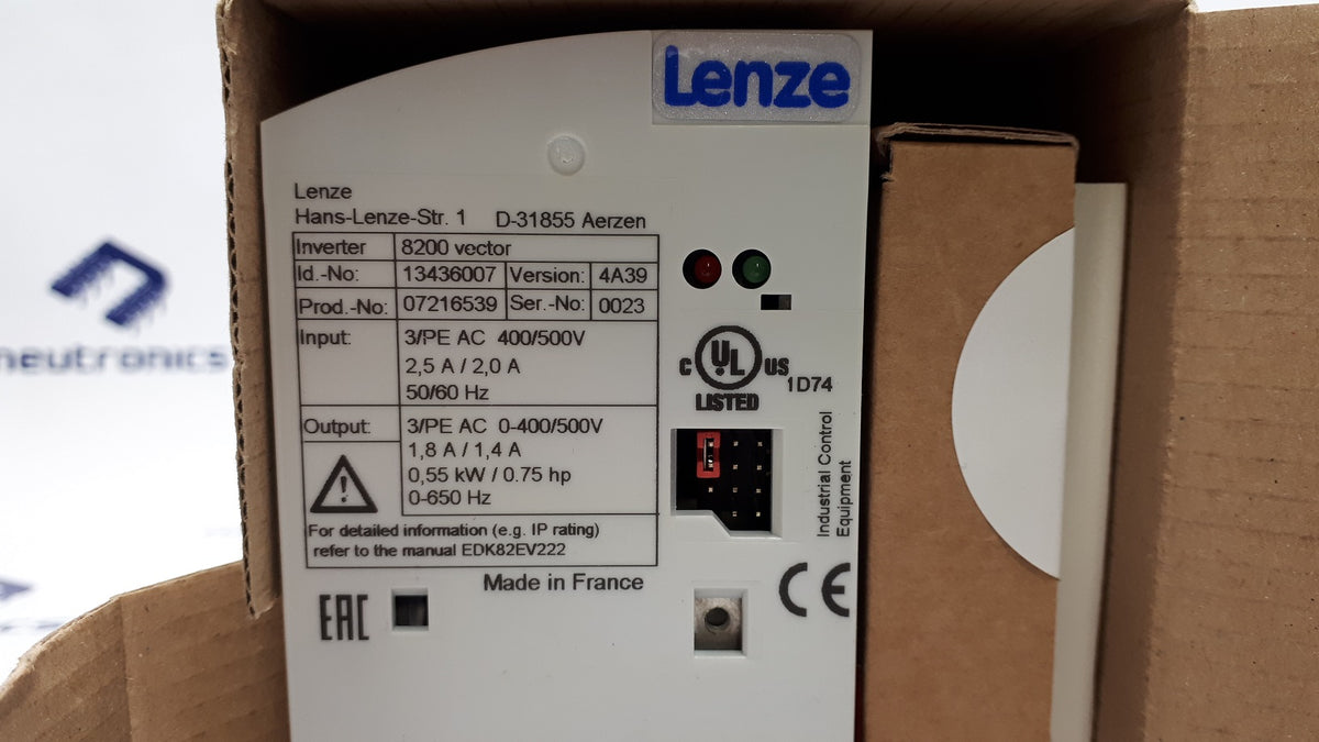 Lenze E82EV551K4C 8200 Vector Drive 0.55kW