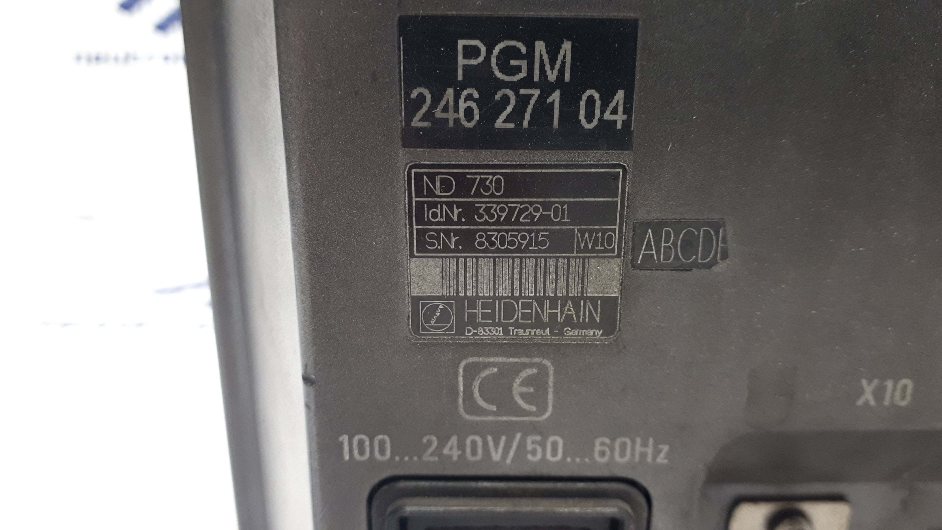 Heidenhain ND 730 PGM 246 271 04 Position Display Unit (Back only)