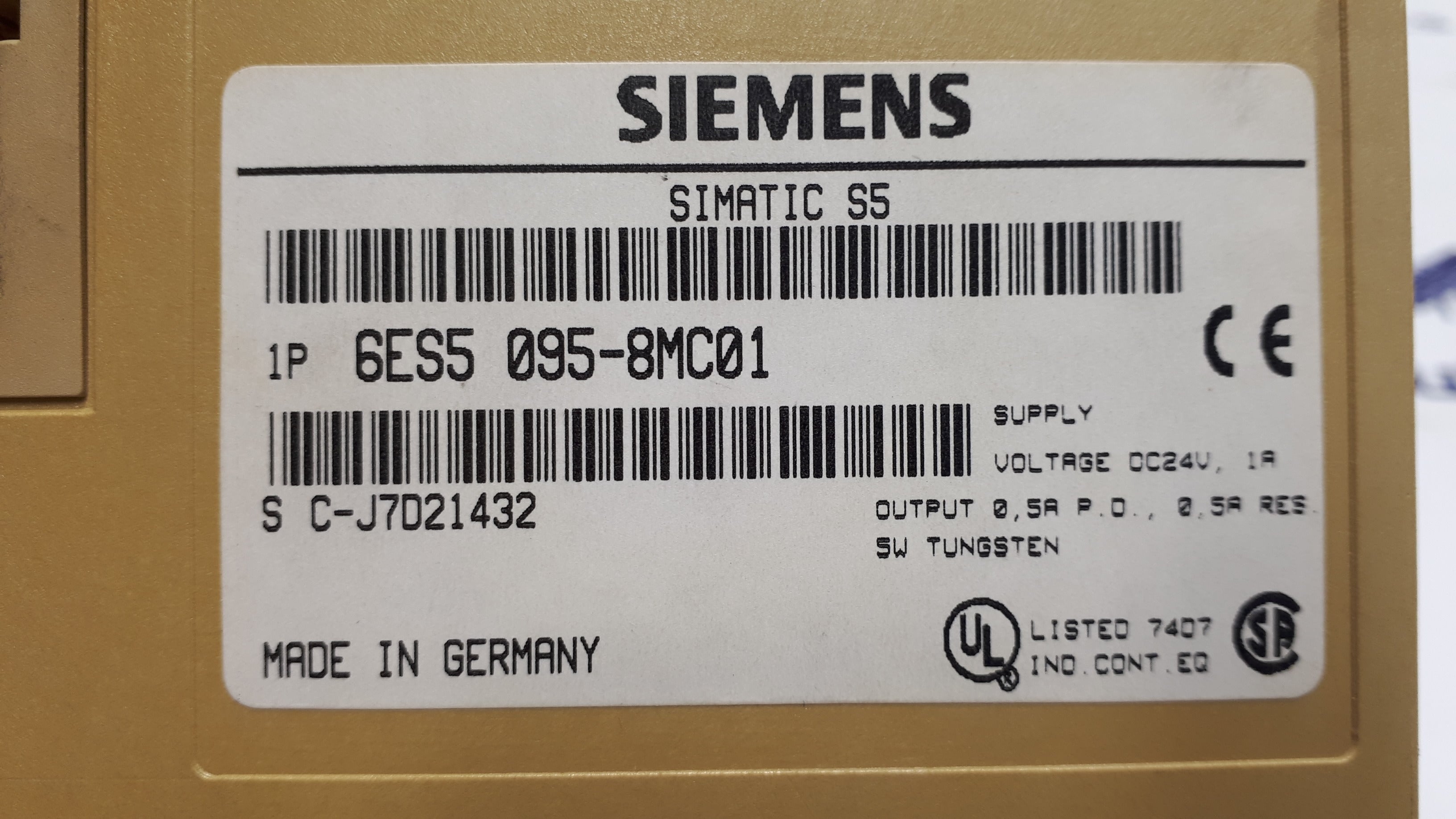 Siemens 6ES5 095-8MC01 Simatic S5 CPU