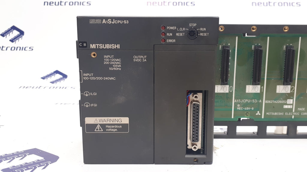 Mitsubishi A1SJCPU-S3-A Melsec A1S Series Processor Module with 5 slot rack