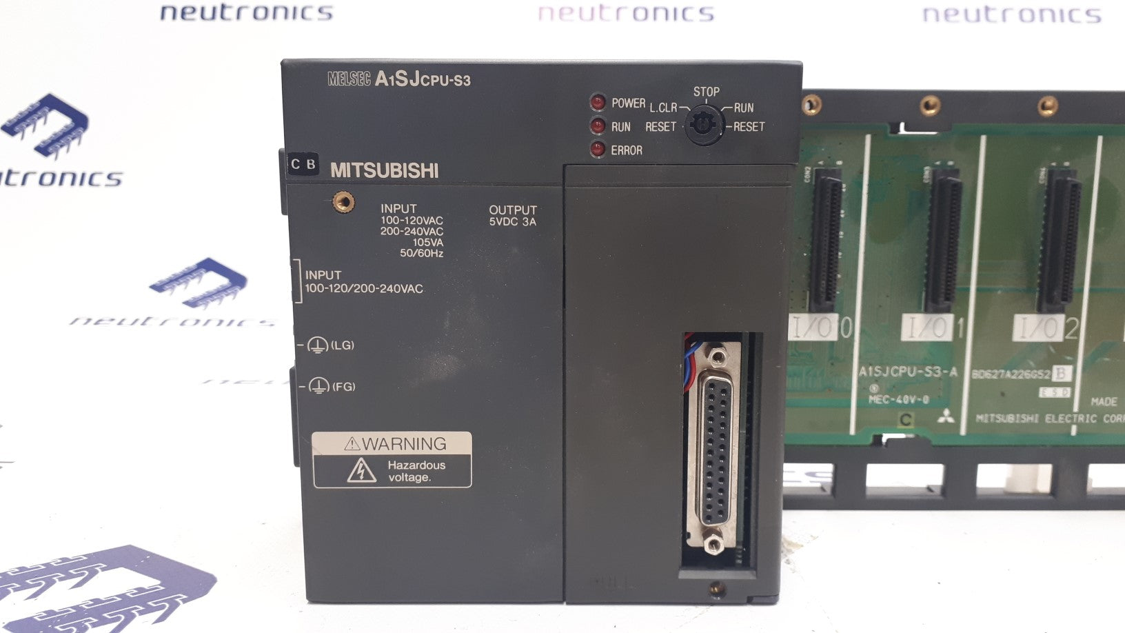 Mitsubishi A1SJCPU-S3-A Melsec A1S Series Processor Module with 5 slot rack