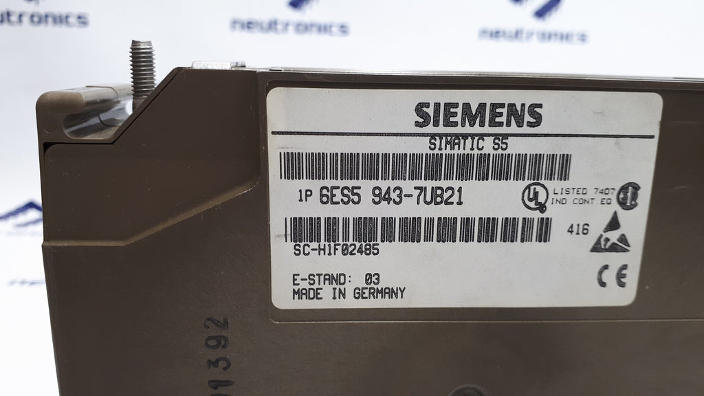 Siemens 6ES5 943-7UB21 Simatic S5 943 CPU