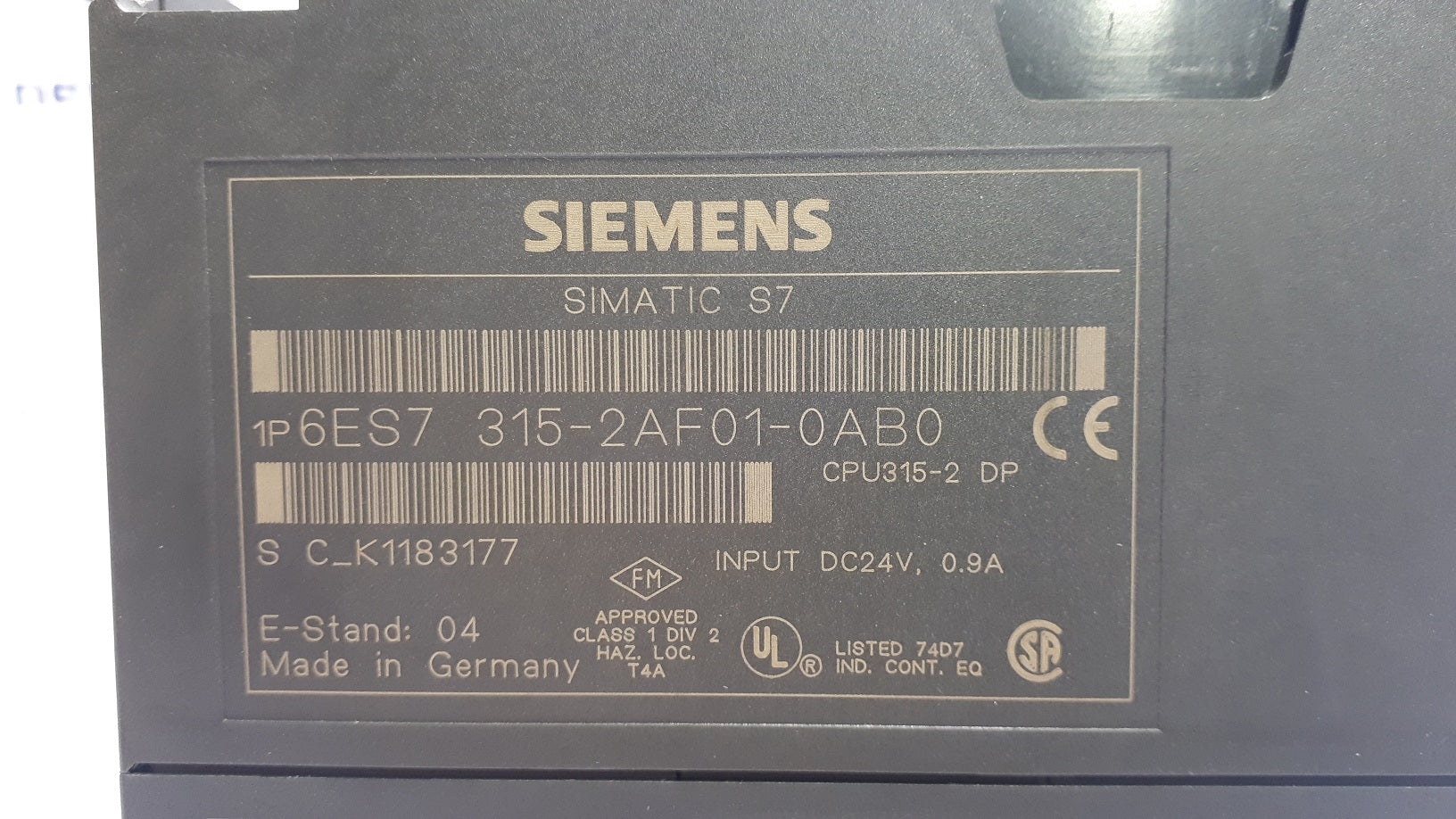 Siemens 6ES7 315-2AF01-0AB0 Simatic S7 PLC Module