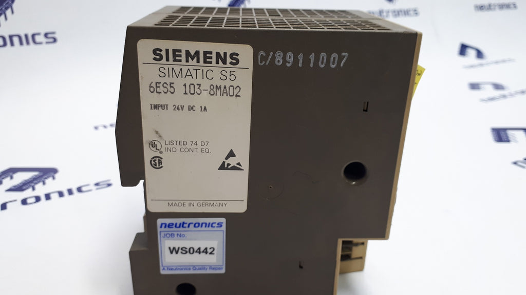 Siemens 6ES5 103-8MA02 Simatic S5-100U CPU 103 Module