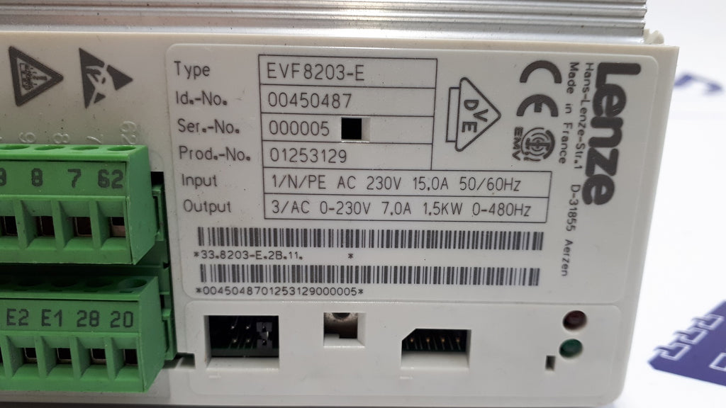 Lenze EVF8203-E 8200 Series Speed Drive 1.5kW