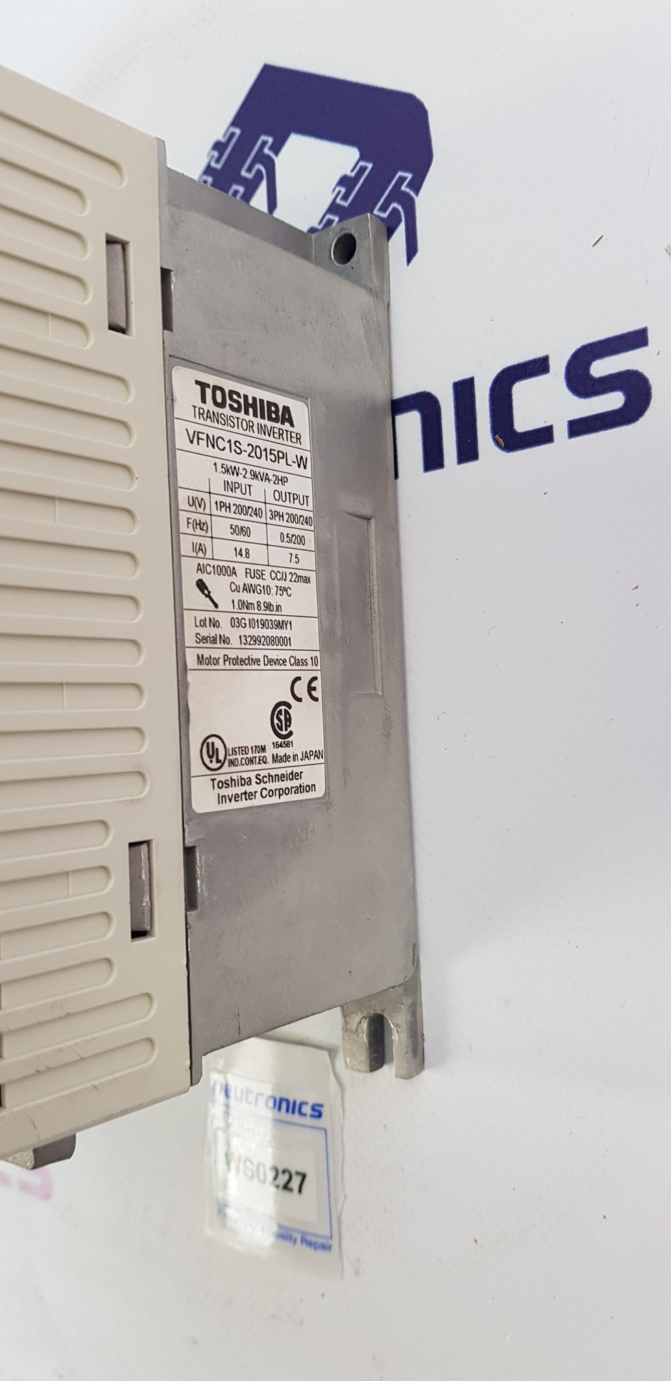 Toshiba VFNC1S-2015PL-W Inverter