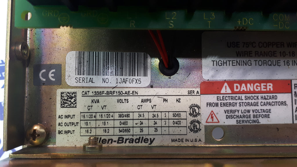 Allen-Bradley 1336F-BRF150-AE-EN 1336 Plus II 15HP 460V AC Drive