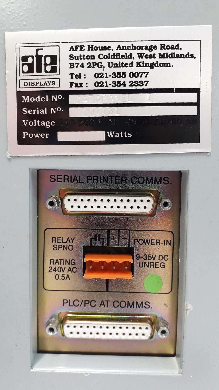 AFE Datapanel I