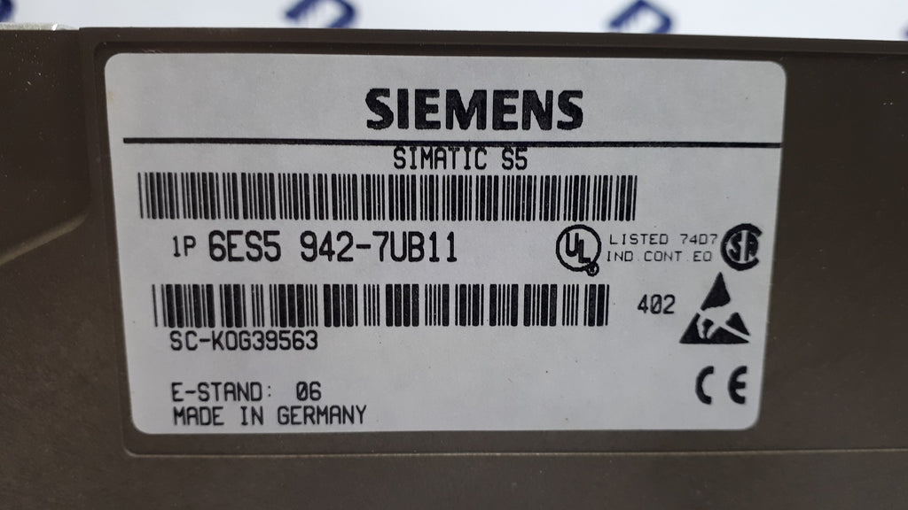 Siemens 6ES5 942-7UB11 Simatic S5 942 CPU