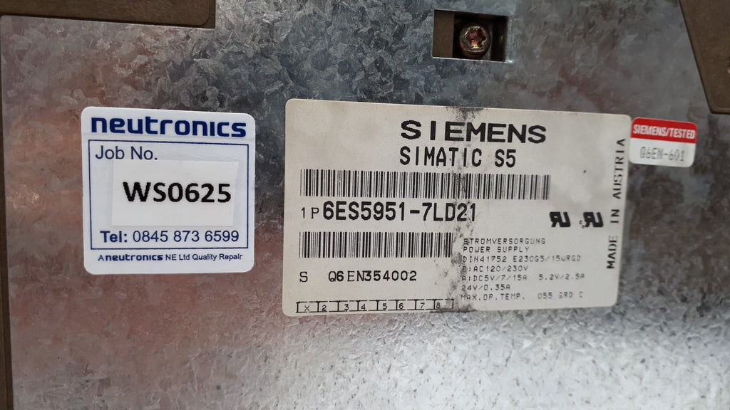 Siemens 6ES5 951-7LD21 Siemens S5 PS951 Power Supply Module