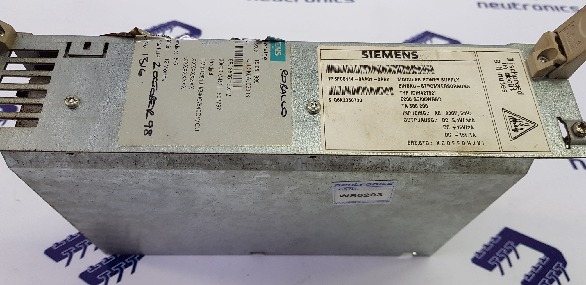 Siemens 6FC5114 0AA01-0AA2 Drive Card