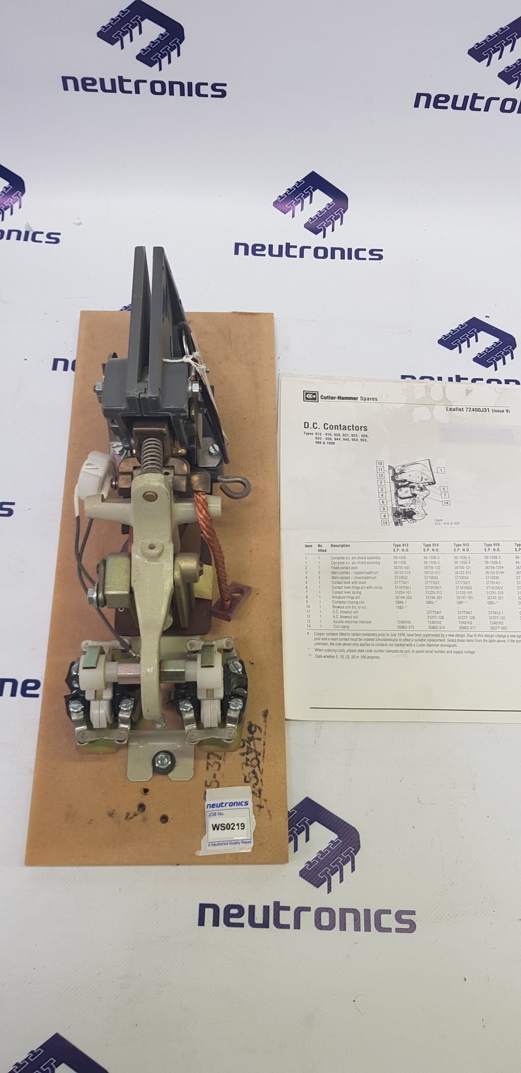 Cutler and Hammer 72401H354 Contactor