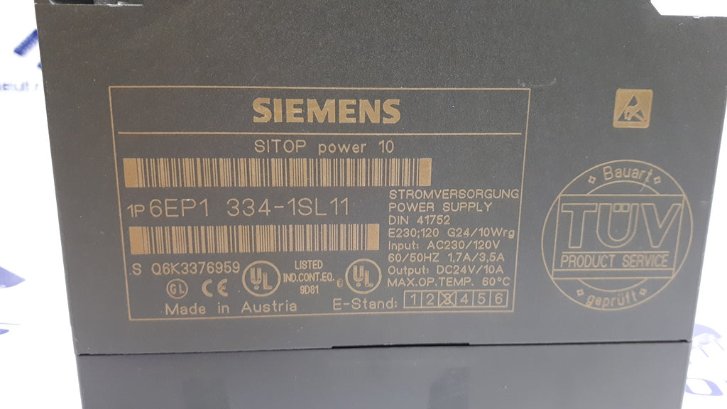 Siemens 6EP1 334-1SL11 SITOP Basic Line Stabilised Power Supply