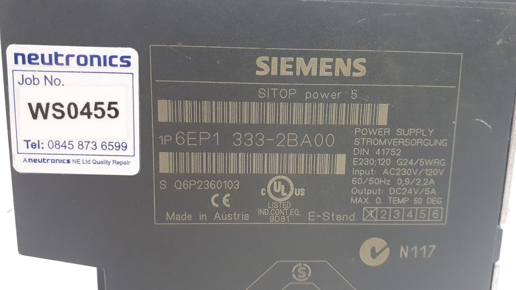 Siemens 6EP1 333-2BA00 SITOP Power Supply
