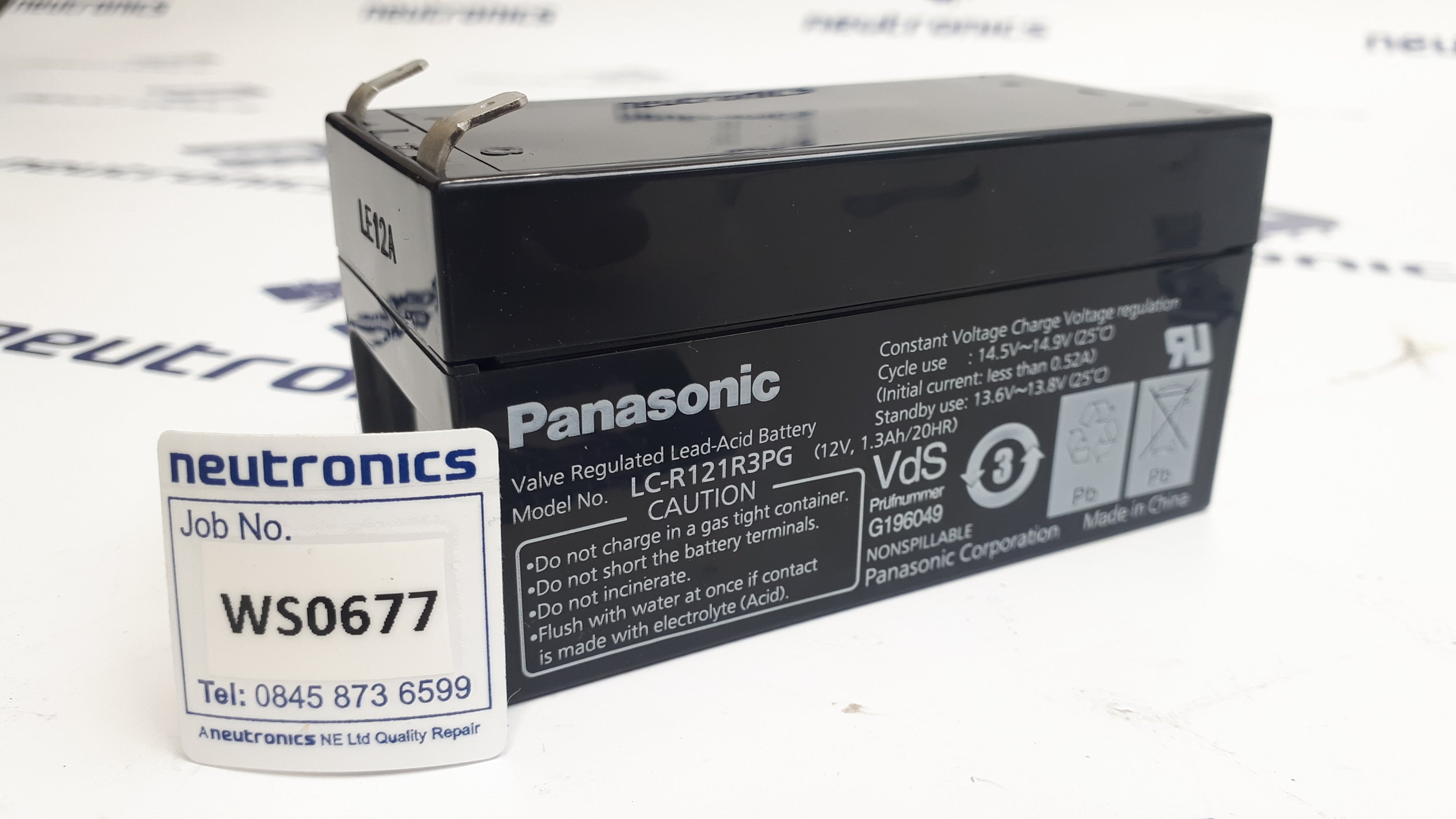 Panasonic LC-R121R3PG Rechargeable Battery
