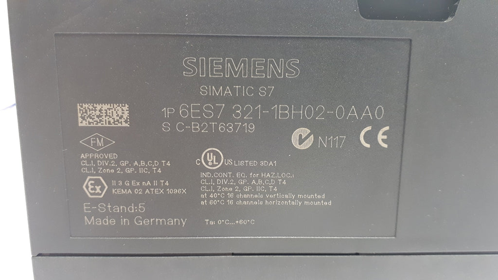Siemens 6ES7 321-1BH02-0AA0 Simatic S7-300 SM 321 Digital Input Module