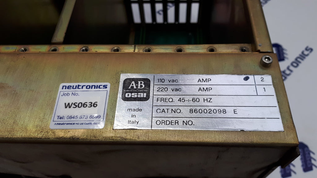 A-B Osai 86002098E E10 Slot Rack