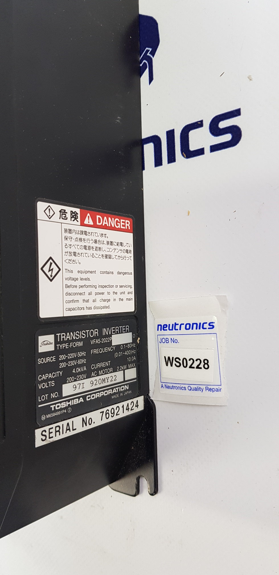 Toshiba VFA5-2022P Inverter