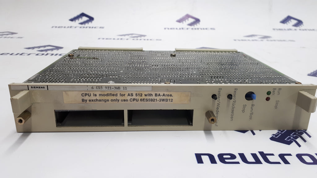 Siemens 6ES5921-3WB12 Simatic S5 CPU921 Processor Module