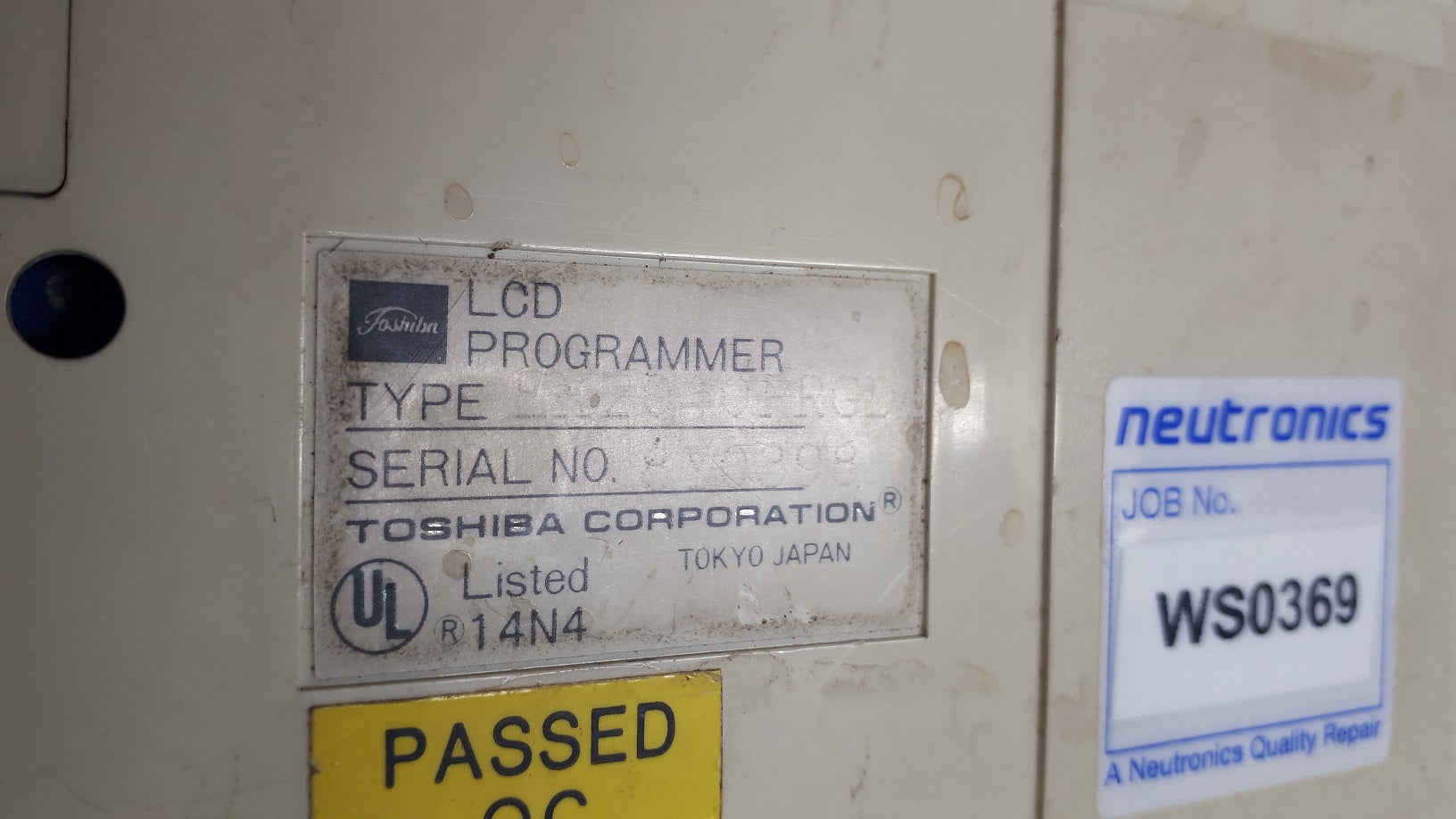 Toshiba EX7040PRGD LCD Programmer