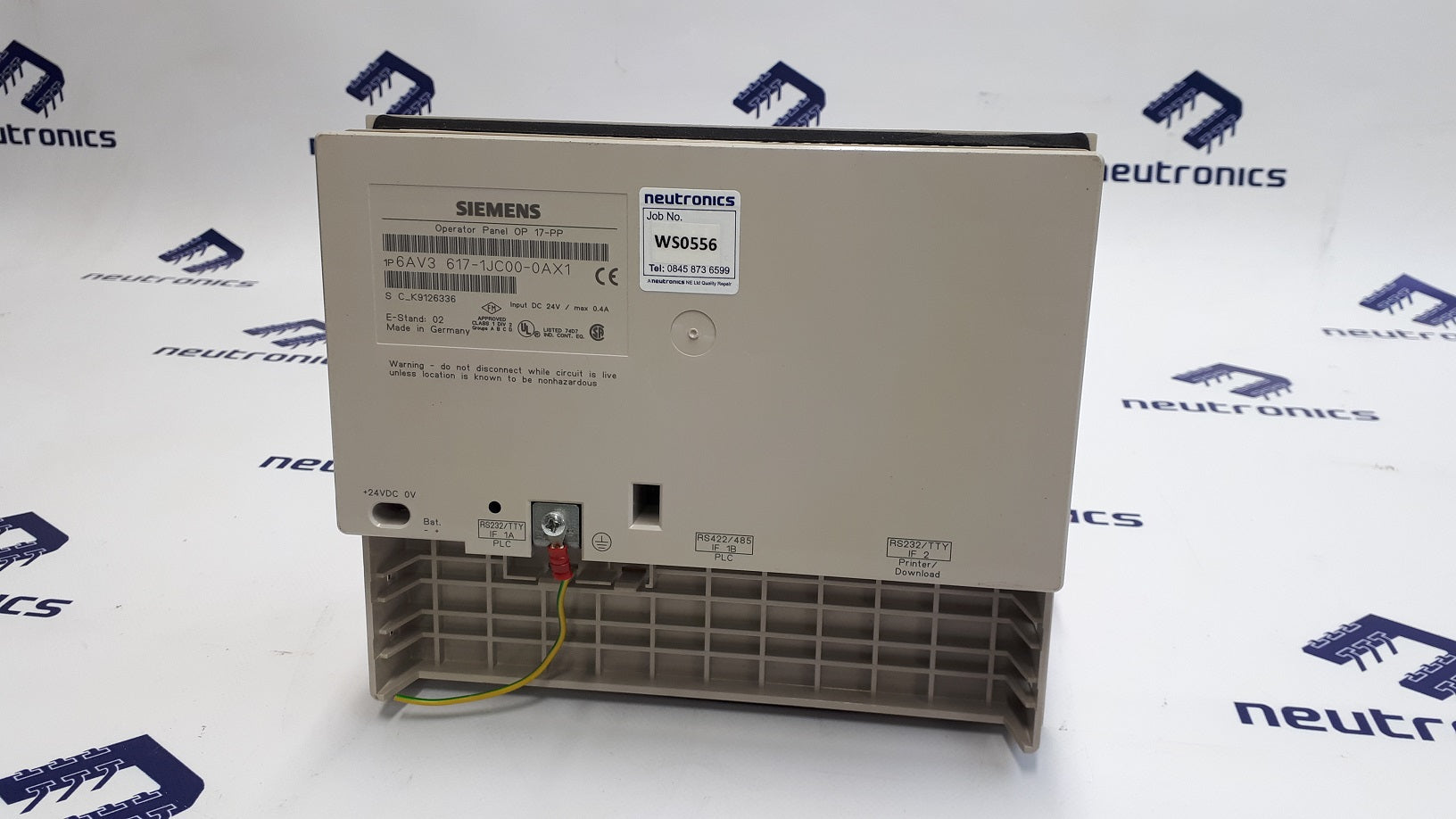 Siemens 6AV3 617-1JC00-0AX1 Simatic OP17-PP HMI Operator Panel