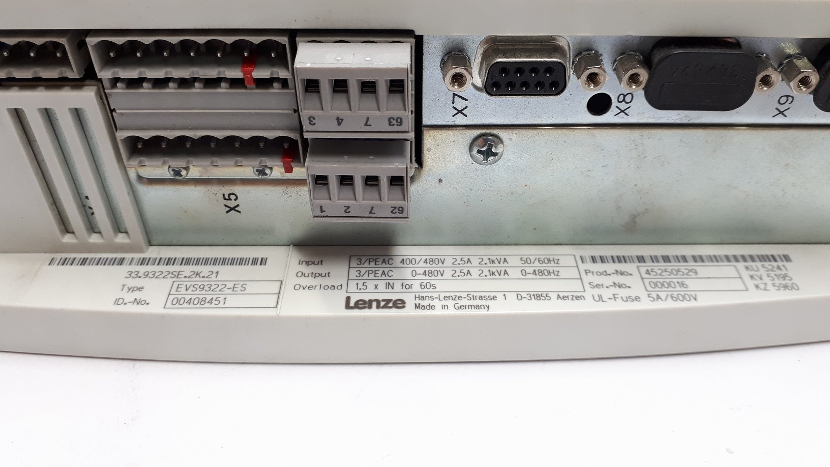 Lenze EVS9322-ES 9300 series Servo Drive