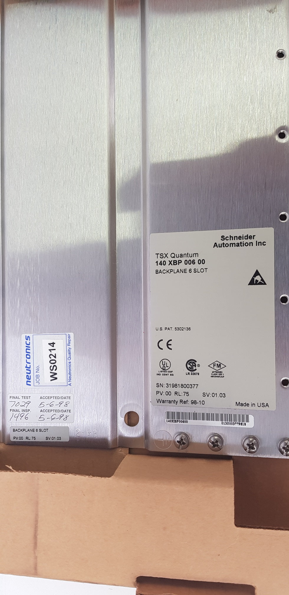 AEG Schneider 140 XBP 006 00 Rack Chassis