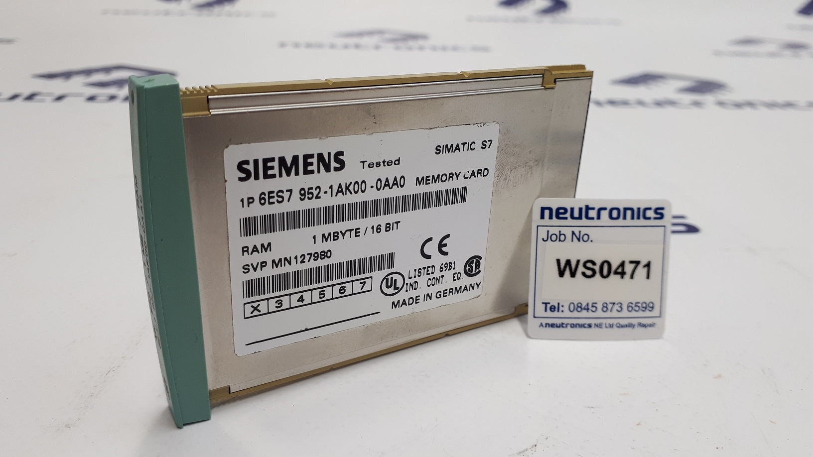 Siemens 6ES7 952-1AK00-0AA0 Simatic S7 RAM Memory Card